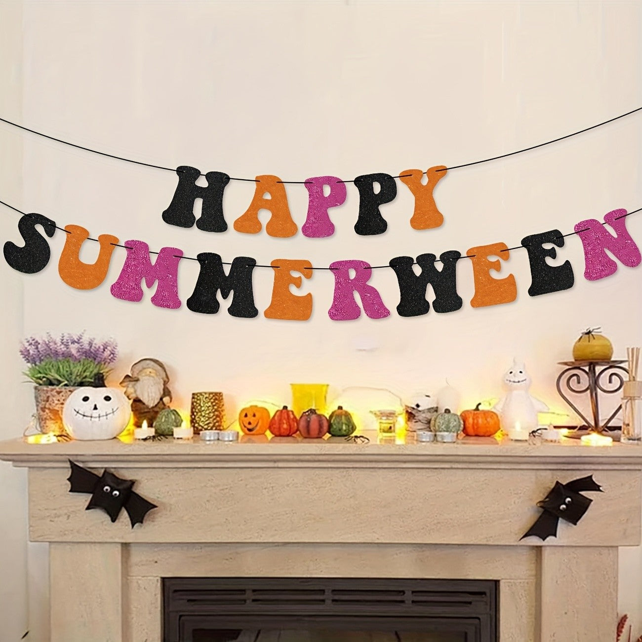 Happy Summerween Banner Summerween Birthday Party Banner Decorations Halloween In Summer Decor Summer Halloween Ghost Birthday