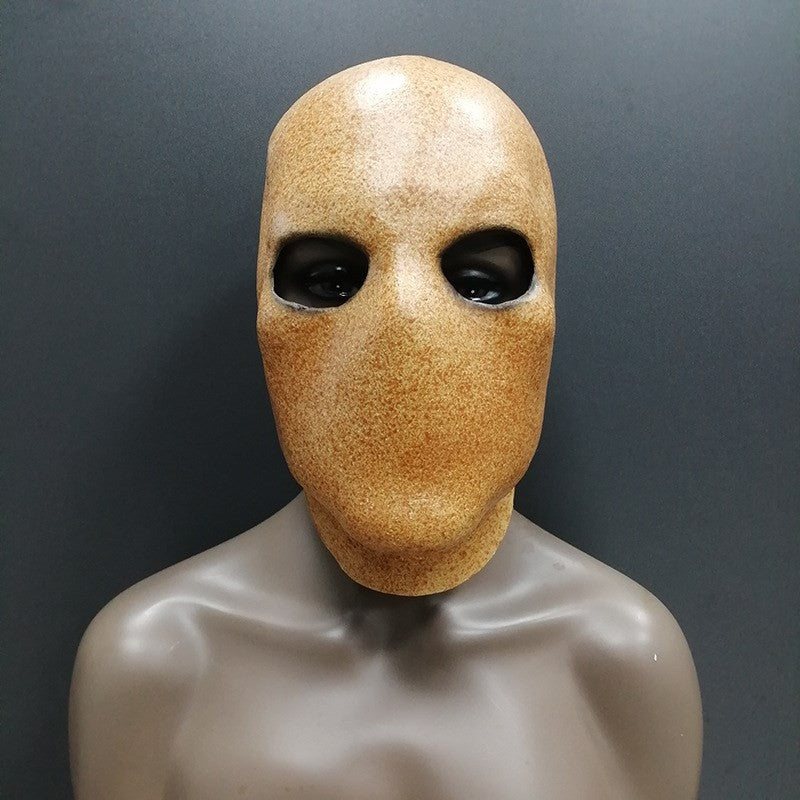 Mascaras Para Halloween Creepy Slenderman Mask Cospaly Horror Faceless Man Alien Skull Latex Helmet Carnival Dress Up Party