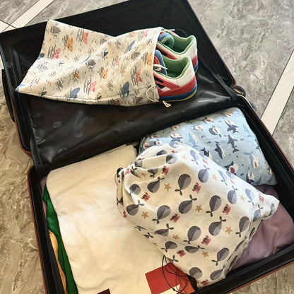 1 piece of single-drawstring pouch: portable travel storage bag