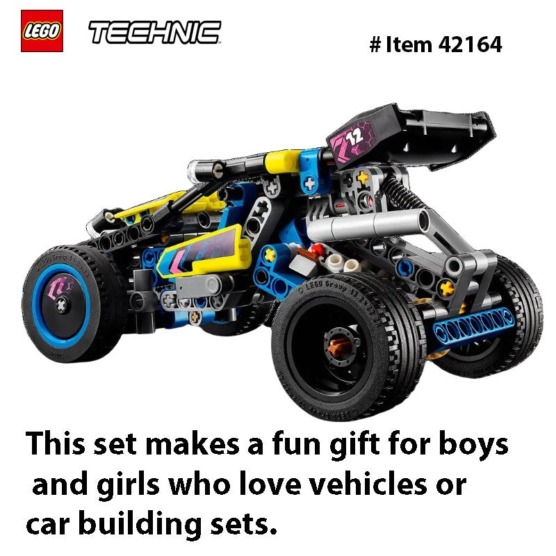 LEGO 42164 Technic Buggy de Corrida Off-Road Montável, Brinquedo Legal para Meninos, Meninas e Crianças de 8 Anos que Adoram Corridas de Rally