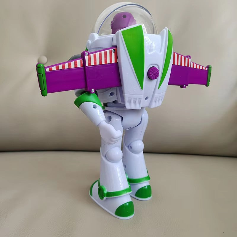 Brinquedo infantil Disney Toy Story Buzz Lightyear modelo robô elétrico que anda boneca de ação de presente de aniversário para crianças