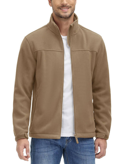 TACVASEN Winter Windproof Fleece Jackets Full Zip Mens Winter Jacket Multi-Pockets Work Coats Hiking Windbreaker Climbing Parka