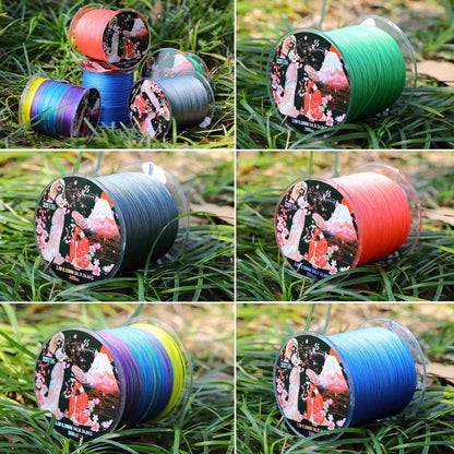 Sougayilang Linha de Pesca Trançada X8 100/300 Arrastos 22~88LB Multifilamento Japonês PE para Acessórios de Pesca de Baixo, Lúcio e Carpa