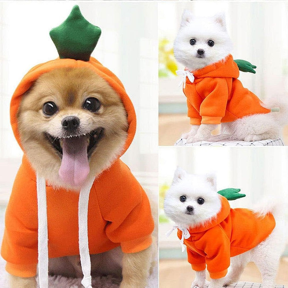 Moletom Fofo com Capuz para Cachorro Roupa Divertida de Frutas para Pets Capa Engraçada para Cães e Gatos com Chapéu Fantasia de Halloween para Cães e Gatos Moletom com Capuz para Filhotes e Gatos