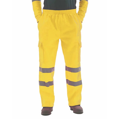 Mens Work Uniform Bottoms Safety Sweat Pants Striped Reflective Pants Loose Mens Rain Trousers Joggers Patchwork Workwear
