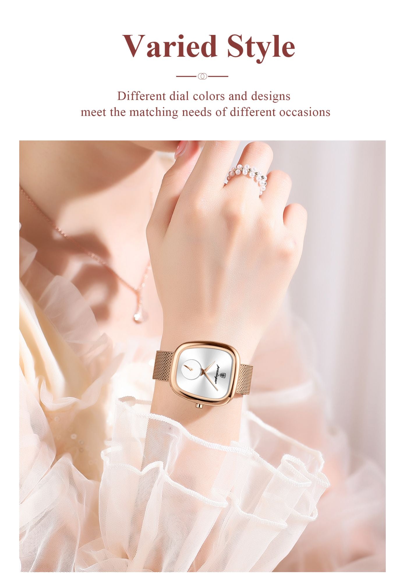 POEDAGAR Luxury Brand Woman Watch Waterproof Stainless Steel Mesh Women's Watches Fashion Elegant Quartz Ladies Wristwatch Reloj