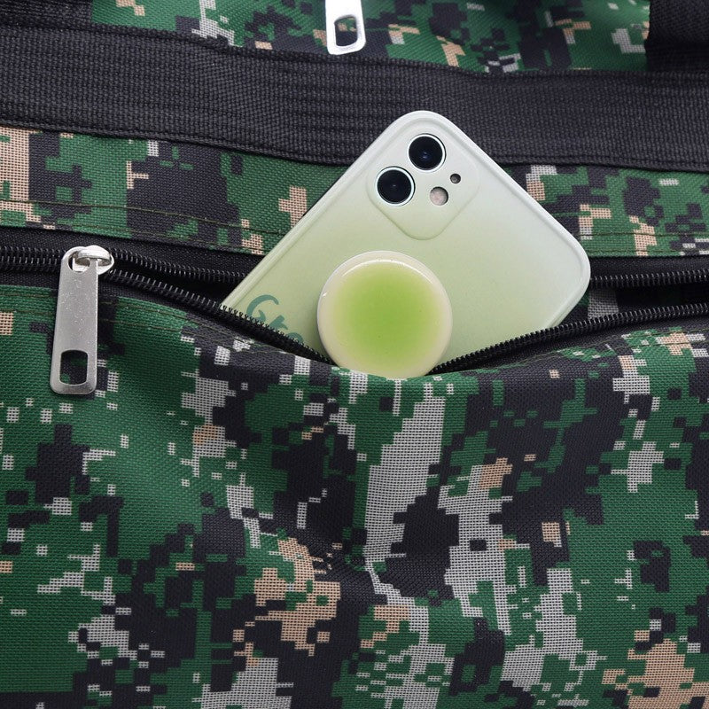 Large Capacity Camouflage Duffle Bag Travel Clothes Storage Bags Zipper Oxford Weekend Bag Thin Portable Moving Luggage Hand Bag