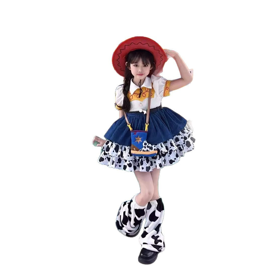 une 1st DayToy Woody, Jessie, and Buzz Lightyear Cosplay Dresses, Halloween Carnival Stage Performance Costumes, Lolita