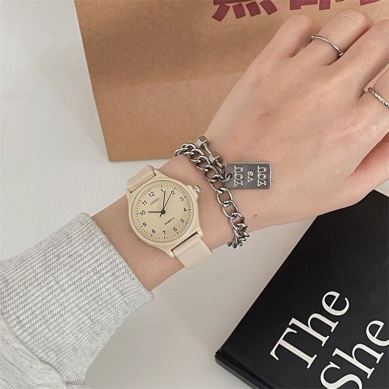 Fashion Silicone Strap Wristwatch Multi-color Student Quartz Watch Casual Adjustable Quartz Clock