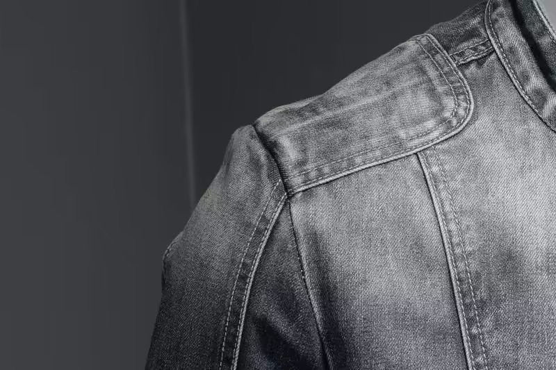 Men Denim Jackets Coats Zipper Coat Slim Fit Casual Solid Turn Down Collar Full Sleeve Regular Jacket Autumn Winter 2024
