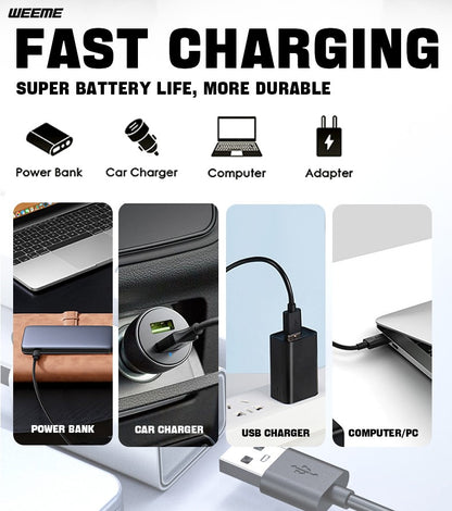 WEEME 4-in-1 Electric Hair Clipper Set for Men - Rechargeable Cordless Hair Trimmer Shaver Kit with Nose Ear Grooming Tools