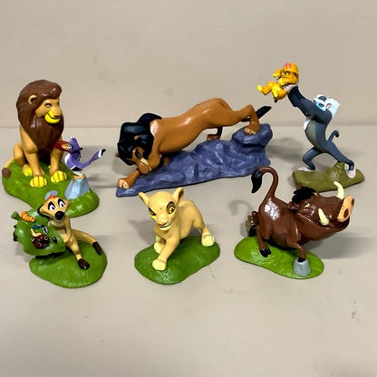 Conjunto de Figuras Disney O Rei Leão Mega Deluxe Simba Timon Mufasa Pumbaa Zazu Rafiki Girafa Zebra Anime Desenho Animado Modelo Presente Infantil