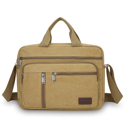 Fashionable Men's Shoulder Bag, Large Capacity Canvas Crossbody Bag, Casual Handbag, Suitable for Business, Daily Commuting, Etc