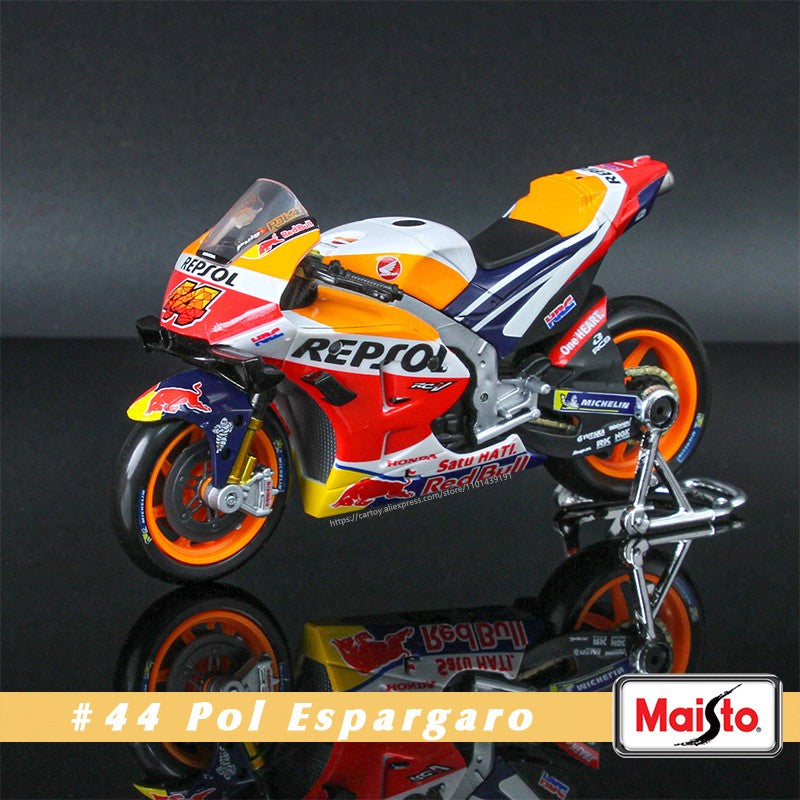Maisto 1:18 2023 GASGAS Tech3 37#Augusto Fernandez 44#Pol Espargaro Moto GP modelo de motocicleta de liga leve para coleção de brinquedos de presente