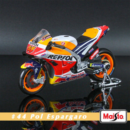 Maisto 1:18 2023 GASGAS Tech3 37#Augusto Fernandez 44#Pol Espargaro Moto GP modelo de motocicleta de liga leve para coleção de brinquedos de presente