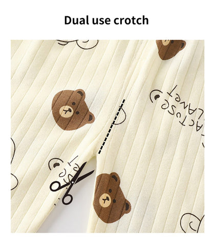 Kids Casual Autumn Long Sleeve Pajamas Set Boys and Girls Cartoon Print Home Wear Comfortable Soft Fabric Sleepwear