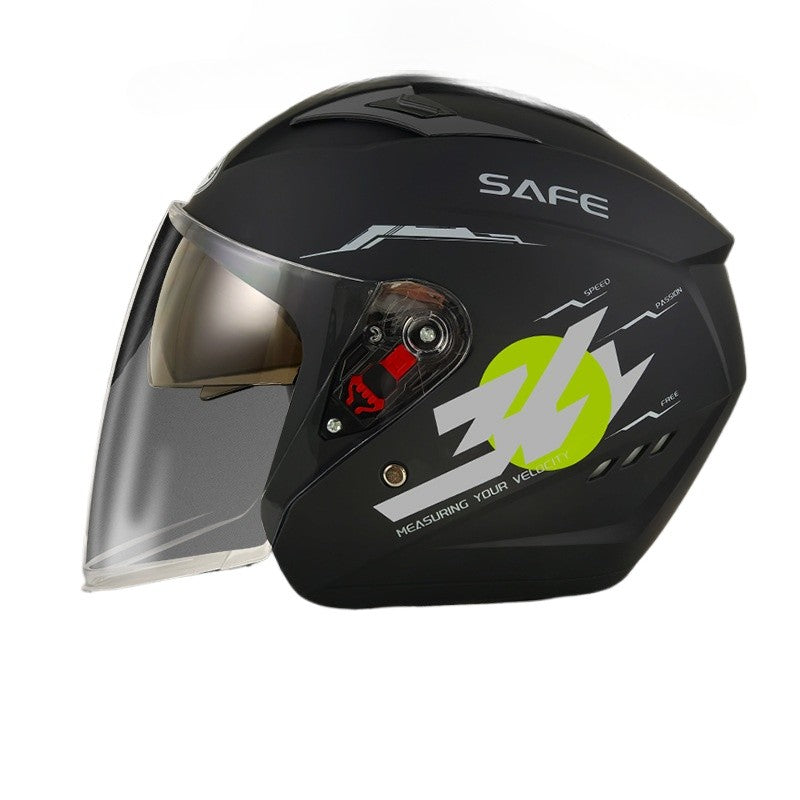 Capacete de 58-62cm para Moto de Inverno Térmico, Carro Elétrico, Feminino e Masculino, Com Lente Dupla e Uso nas Quatro Estações