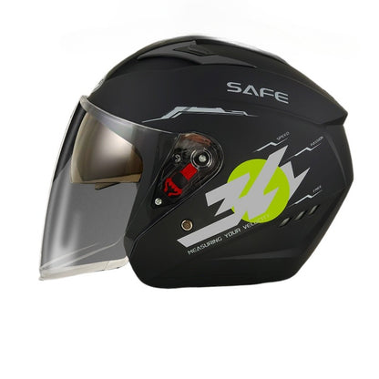 Capacete de 58-62cm para Moto de Inverno Térmico, Carro Elétrico, Feminino e Masculino, Com Lente Dupla e Uso nas Quatro Estações