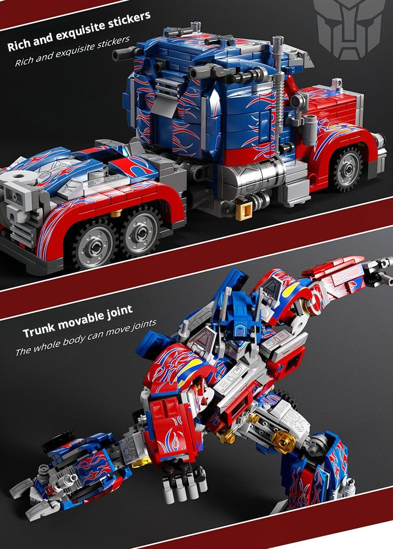 Transformando Carros de Corrida Blocos de Montar Caminhões Prime Reboques Robôs Kits Brinquedos Infantis para Meninos Adultos Presentes de Natal