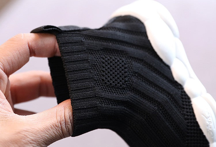 Fashion Design Children Shoes All Seasons Kids High Sneakers Soft Breathable Mesh Unisex Boys Girls Casual Sport Shoes