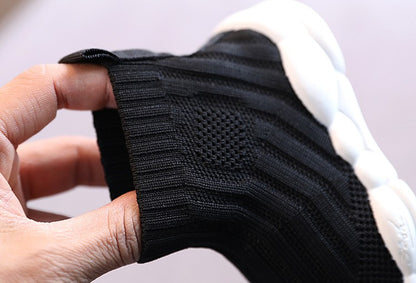 Fashion Design Children Shoes All Seasons Kids High Sneakers Soft Breathable Mesh Unisex Boys Girls Casual Sport Shoes