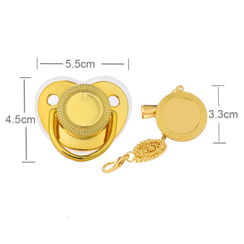 New Blank Baby Pacifier Clip Holder Set Personalized Newborn Dummy BPA Free Luxury Silicone Infant Teether Baby Soother