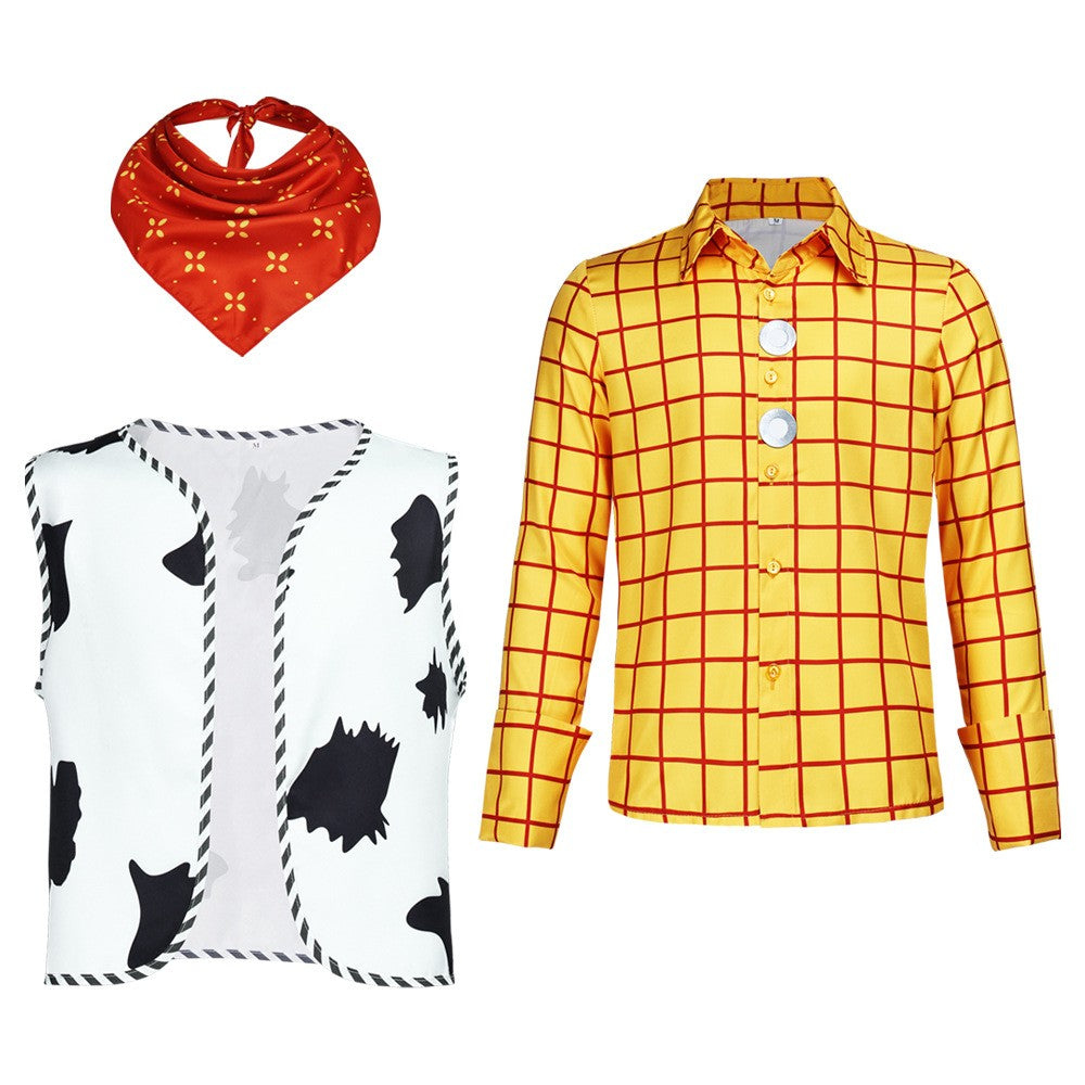 cos costume Story Halloween cosplay Shirt Vest Bandana Cowboy Sheriff role-playing costume