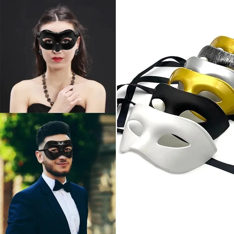 Men Woman Masquerade Masks Half Face Mask Couple Venetian  Stage Cosplay Costume Halloween Prom Party Headdress Funny Eye Masks