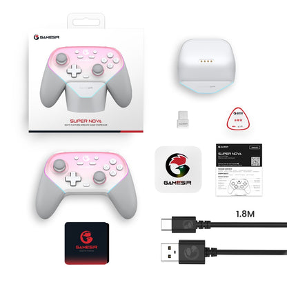 GameSir Super Nova Wireless Switch Controller with Charging Station, Hall Effect Joystick for PC Nintendo Switch 2 Android Phone