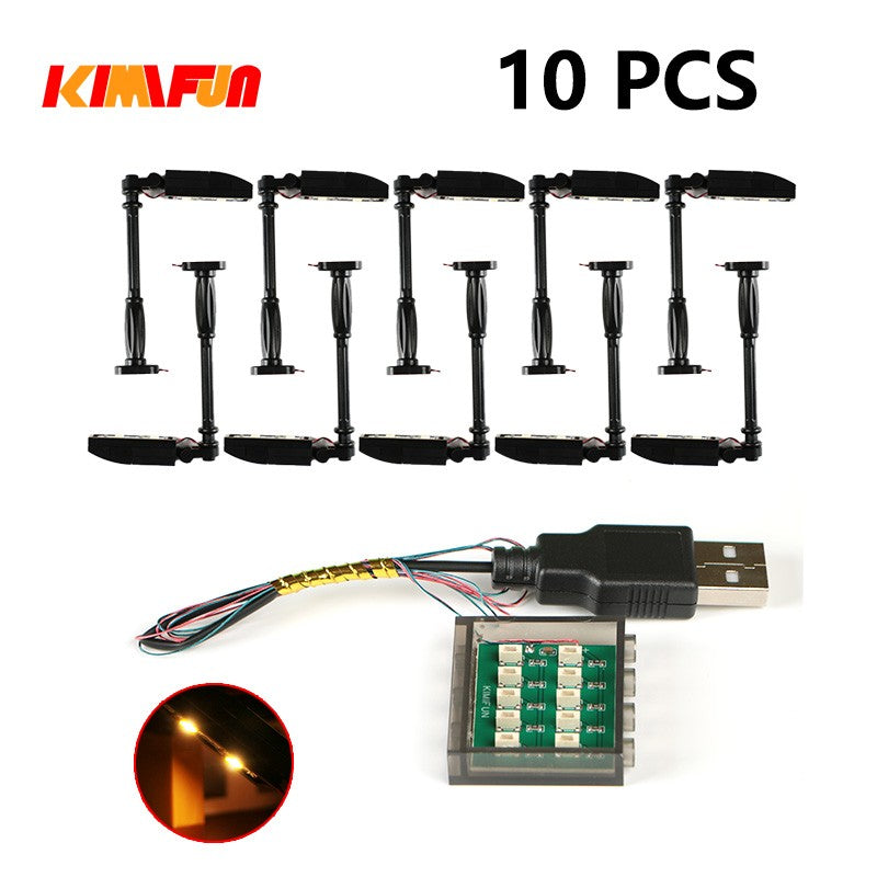 10PCS 0.8mm Pino RGB LED Blocos de Montar USB Lâmpada DIY Luz de Rua Cidade Decoração Elétrica 1X1 Tijolo Compatível com Todas as Marcas