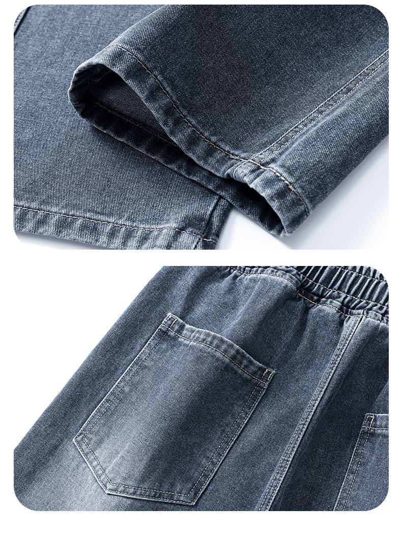 Calça Jeans Masculina Americana Solta Perna Larga Reta Casual Street Hip-hop Folgada Jeans Preto Cinza Azul Streetwear Masculino