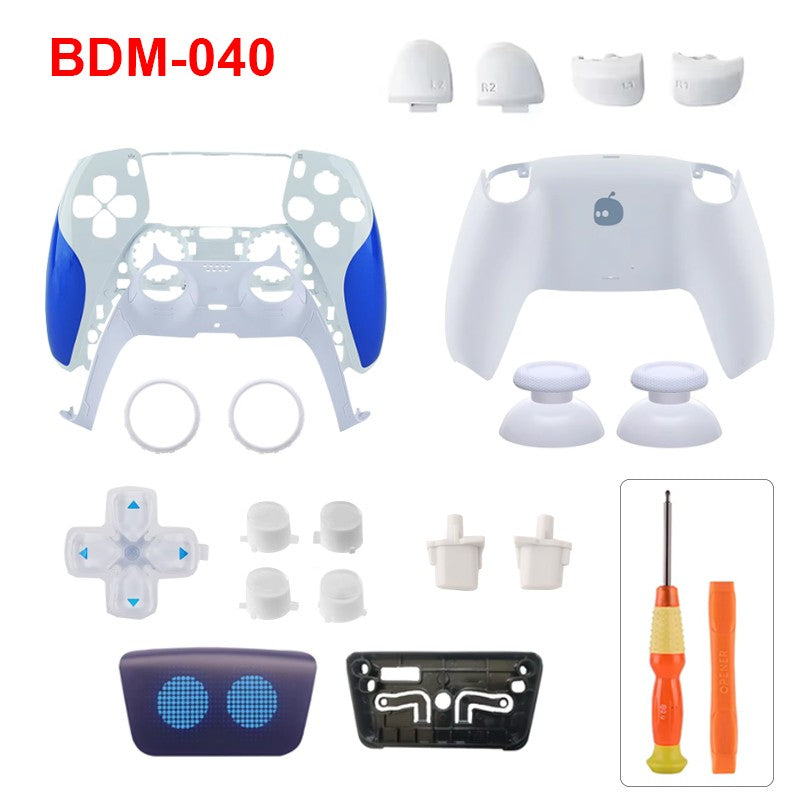 Full Set Replacement Housing Shell Case for PS5 DualSense Controller BDM-010/020/030/040/050 Custom DIY Faceplate with Tools