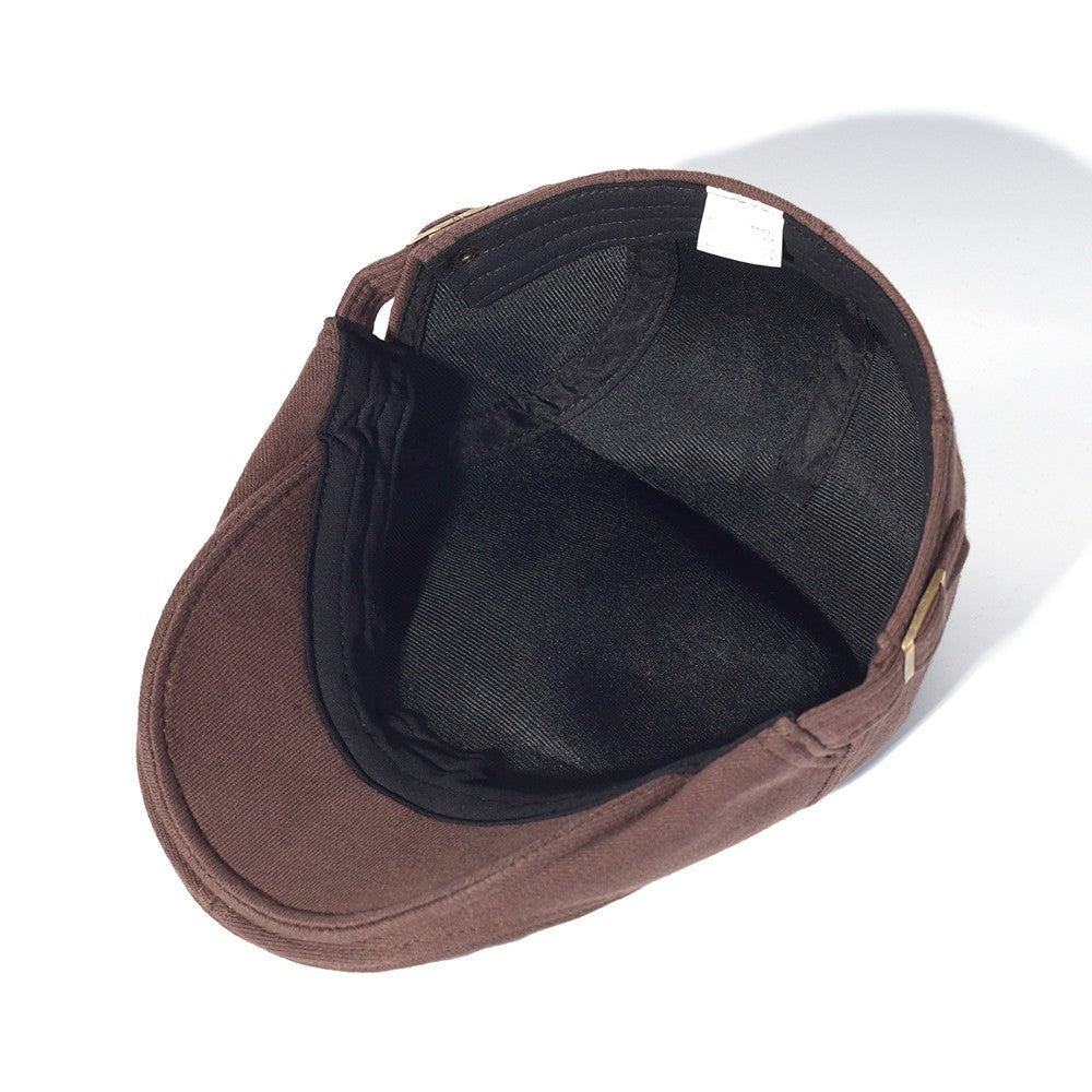 Cotton Adjustable Newsboy Caps Men Woman Casual Beret Flat Ivy Cap Soft Solid Color Driving Cabbie Hat Unisex Black Gray Hats