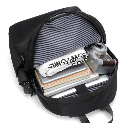 Mochila de negócios masculina de novo estilo, nylon, cor sólida, grande capacidade, mochila escolar para estudantes, mochila de viagem em promoção