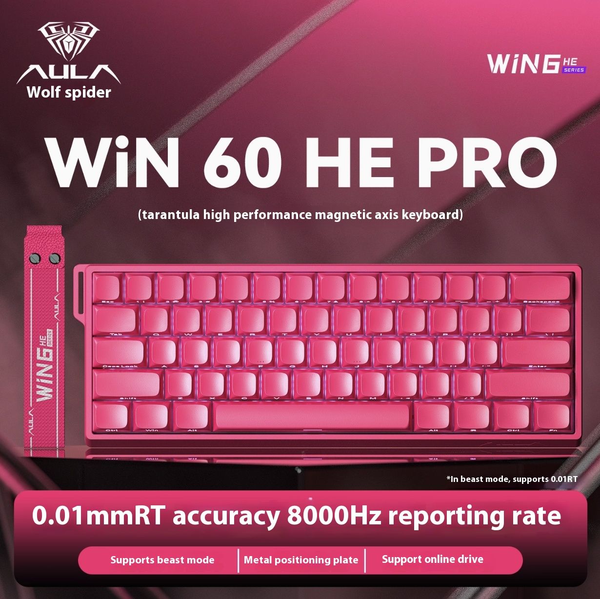 Teclados Win60 Win68 Aula com Teclas Magnéticas 8K, Teclado Mecânico para Jogos, Teclado com Fio para Esports com Luz RGB e Hot-Swap para PC Gamer (Presente)