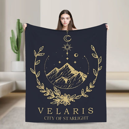 Manta Macia de Viagem Velaris Cidade da Luz Cobertor de Cama Flannel Colcha para Sofá Cadeira Cama Capa Engraçada de Sofá-Cama