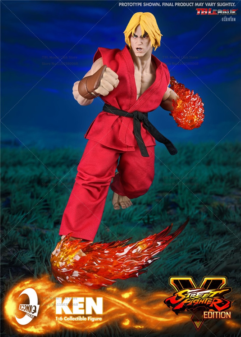 Iconiq Studio Capcom IQGS-04 Escala 1/6 Ken Masters Jogo de Luta de Rua Clássico Japonês 12 polegadas Conjunto Completo Boneco de Ação Soldado