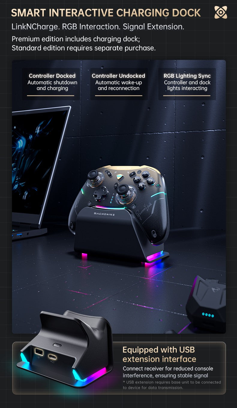 MACHENIKE G5Pro V2 Tri Mode Gaming Controller Optical Trigger ABXY Button Hot-Swappable Joystick 4K Resolution For Switch PC