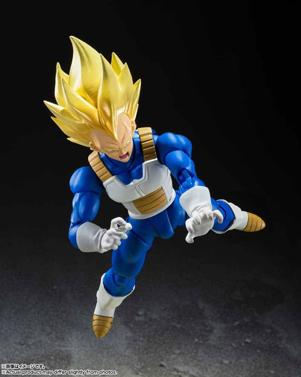 EM ESTOQUE Boneco de Ação Original Dragon Ball Z S.H.Figuarts Super Saiyajin Vegeta Despertando o Super Saiyajin com Sangue para Coleção