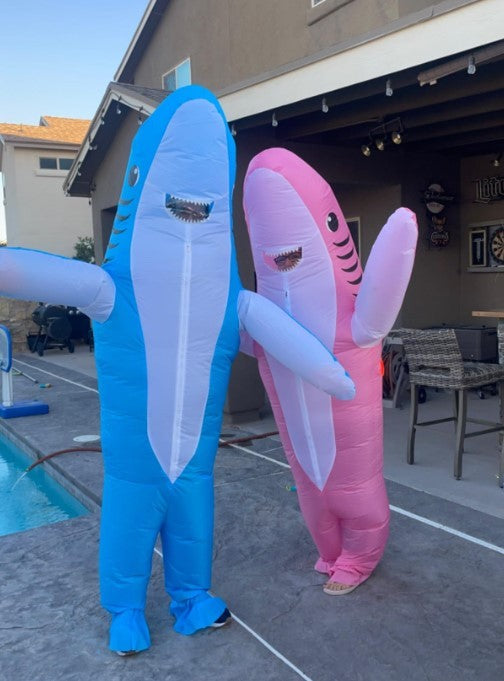 Shark Inflatable Clothing Adult Body Fun Summer Beach Mischief and Funny Role Playing, Lightweight and Breathable Design