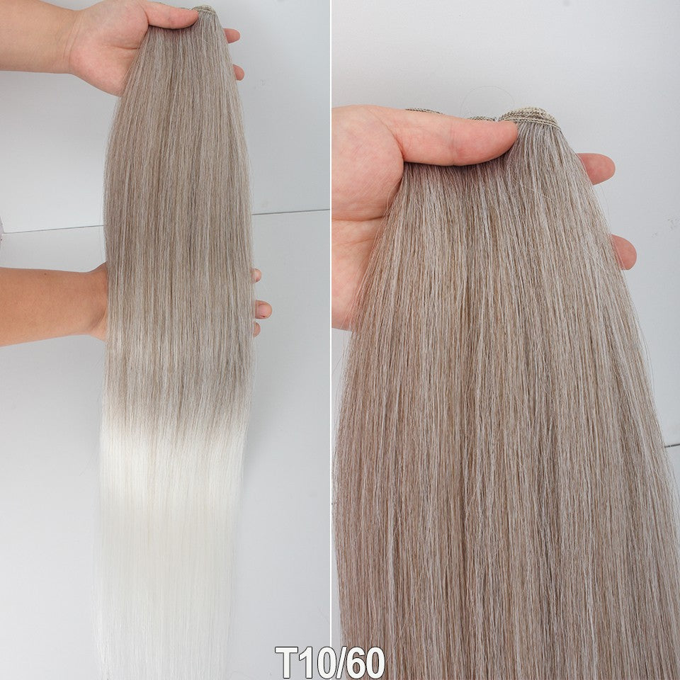 Cabelo Sintético Russo Liso de 65cm 200g, Extensões de Cabelo de Fibra com Bio Proteína Resistente ao Calor, Rabo de Cavalo para Cosplay