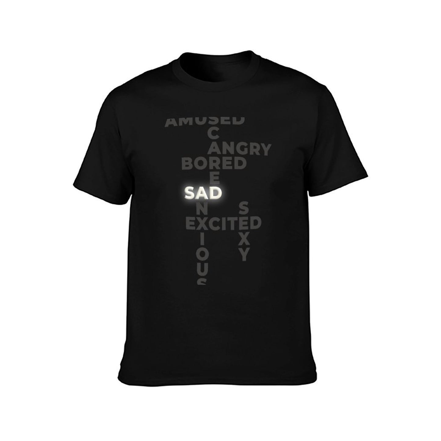 “Sad” - Giggles’ Mood Shirt (Black) - Westworld Season 3 T-Shirt t shirt man plain cotton t shirts man 100% T-Shirt