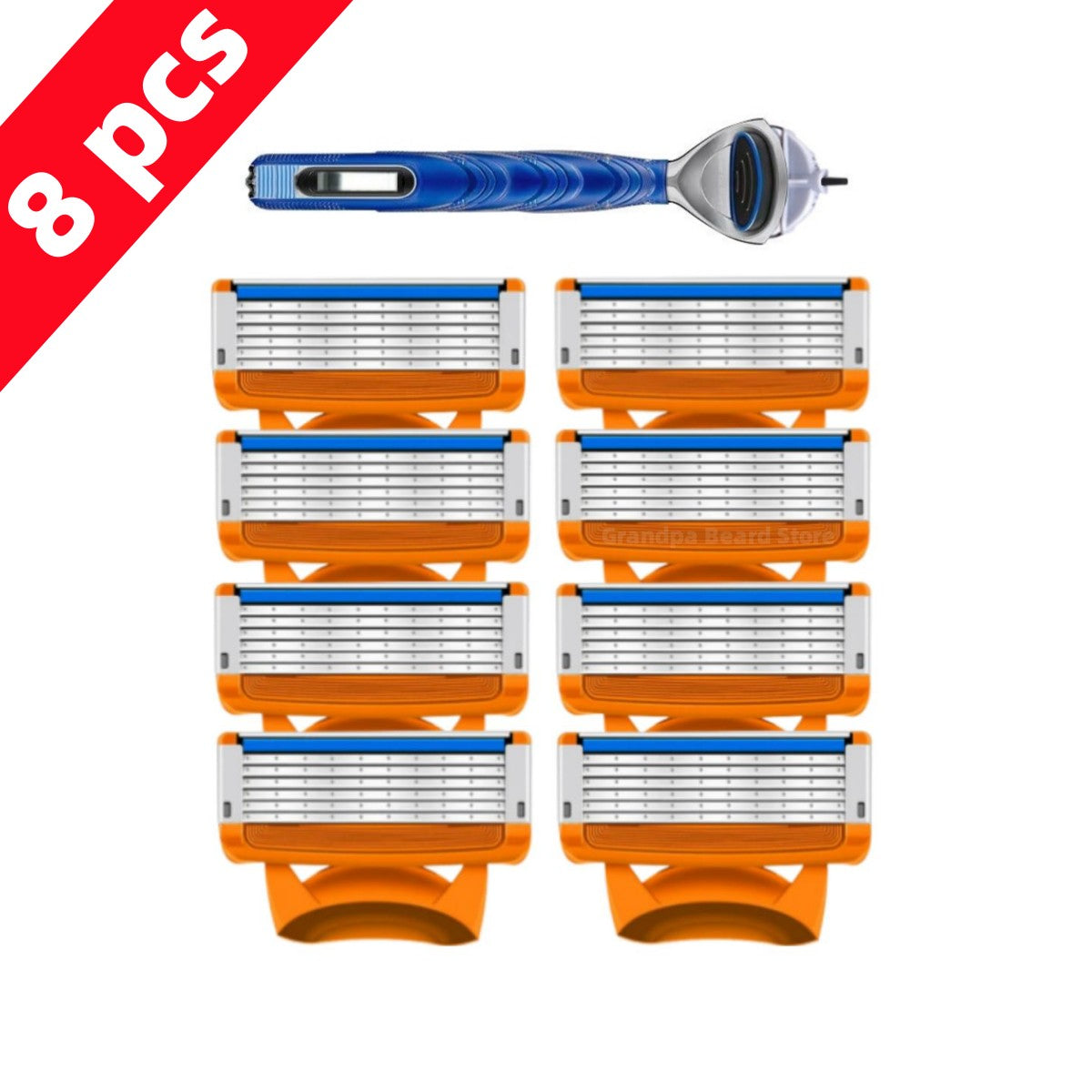 Old-fashioned Genuine Fusion Razor for Men Face Hair Shaving Removal Safety Manul Shaver Replacement Razor Blades Cassettes