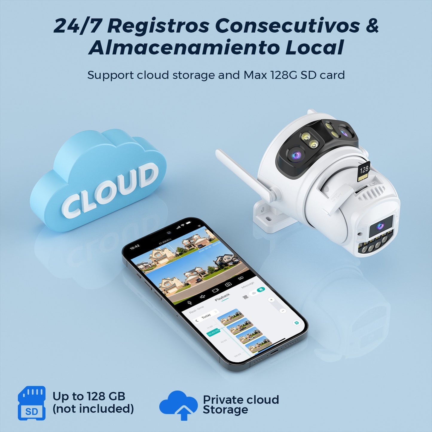 15MP 8K HD Wifi Surveillance Camera Outdoor Three Lens Three Screens Security IP Camera Human Detection 5G Wifi Camera O-KAM PRO