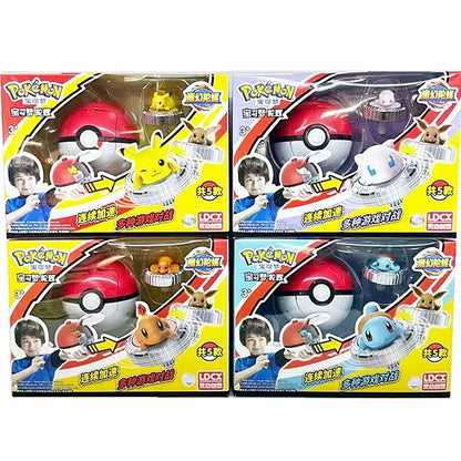 Pokemon Battle Spinner Toy Pikachu Charmander, Magic Gyro Combat Top with Poke Ball for Kids Gifts