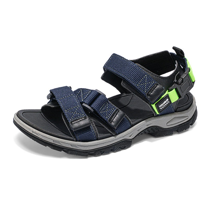 Summer Men's Sandals Trendy Casual Outdoor Sport Shoes for Holidays Beach Breathable Wear-Resistant Hiking & Walking Sandals