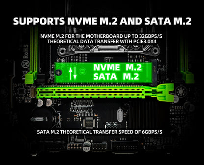 Conjunto de placa-mãe ZSUS X99 P4 com CPU Intel LGA2011-3 Xeon E5 2620 V3, memória RAM DDR4 de 16GB (1*16GB) 2133MHZ, NVME M.2 SATA