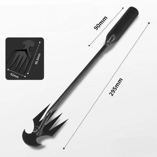 Portable Garden Weeders Manganese Steel 4-Teeth Gardening Shovel Agricultural Vegetable Planting Weeding Grass Pulling