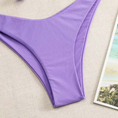 Push Up Bikini Set Women's Swimwear 2024 New Halter Bandeau Underwire Swimsuit Beach Bathing Swimming Suit for Women