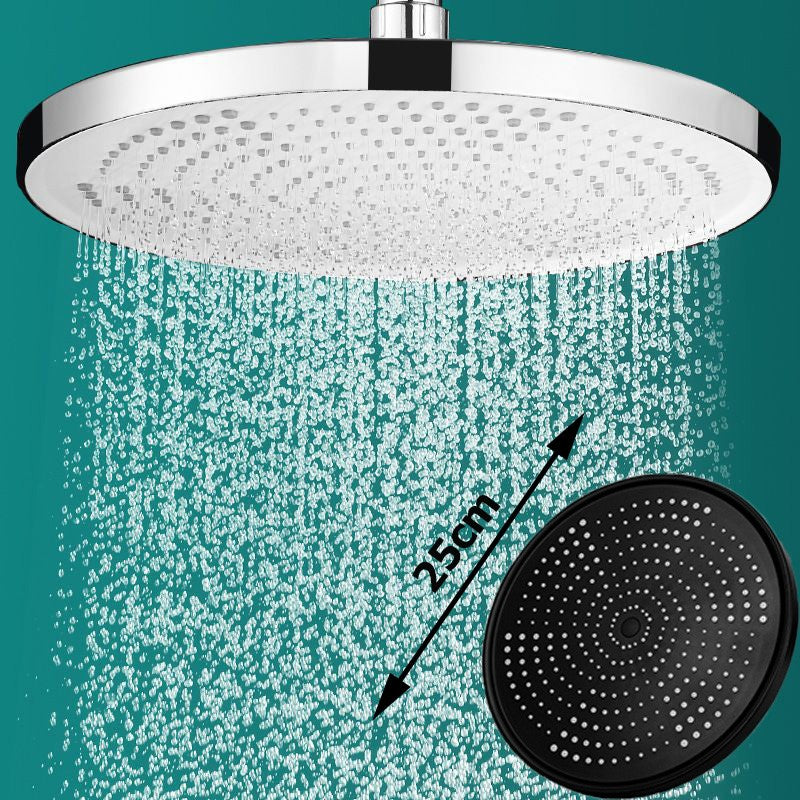 Novo Chuveiro de Teto Pressurizado de 25CM, Chuveiro de Teto de Grande Fluxo Supercharge ABS Grosso de Alta Pressão Tipo Chuva